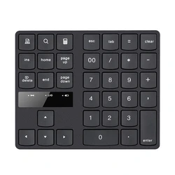 Charging 35 Keys Buttons Multimedia Medium Number Keypad 2.4G Wireless Digital Keyboard USB Receiver Plug Rechargeable Numpad