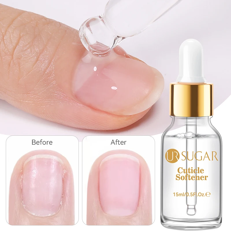 UR SUGAR 15ml キューティクルリムーバー＆キューティクルオイル リペアネイルケア マニキュア ネイルトリートメント ネイルエッジ用 死んだ皮膚除去プッシャー