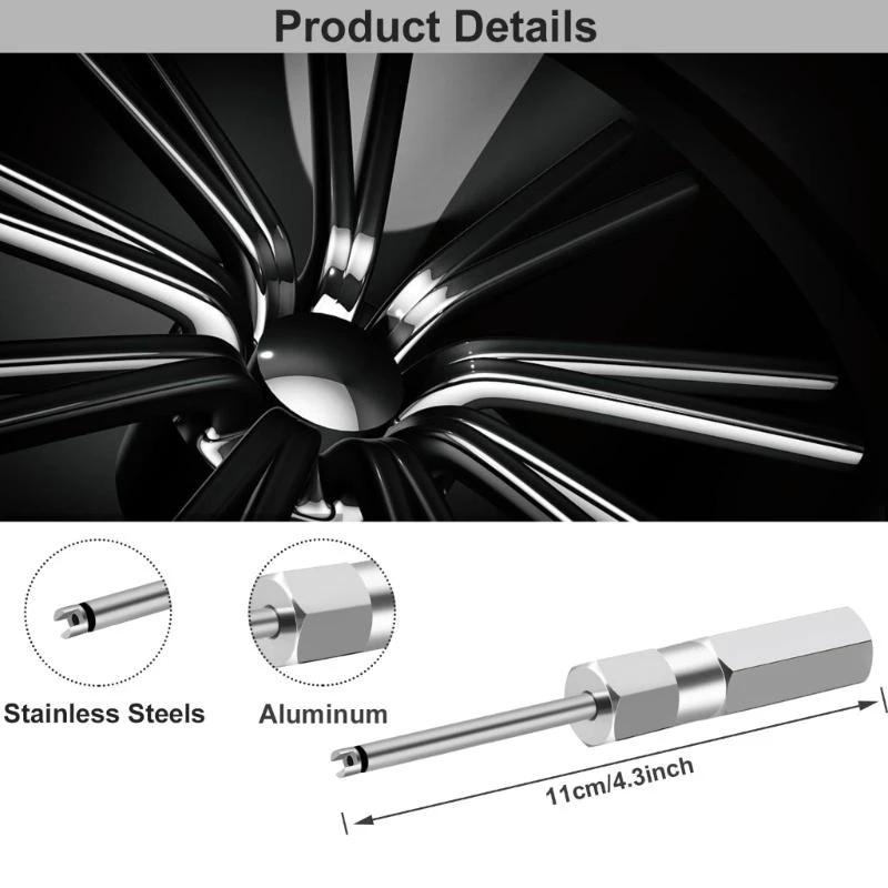 

A2UC High Strength Antislip Handle Valves Cores Tool Suitable for Car Motorcycle Bicycles Quick Tire Maintenance Easy Removal