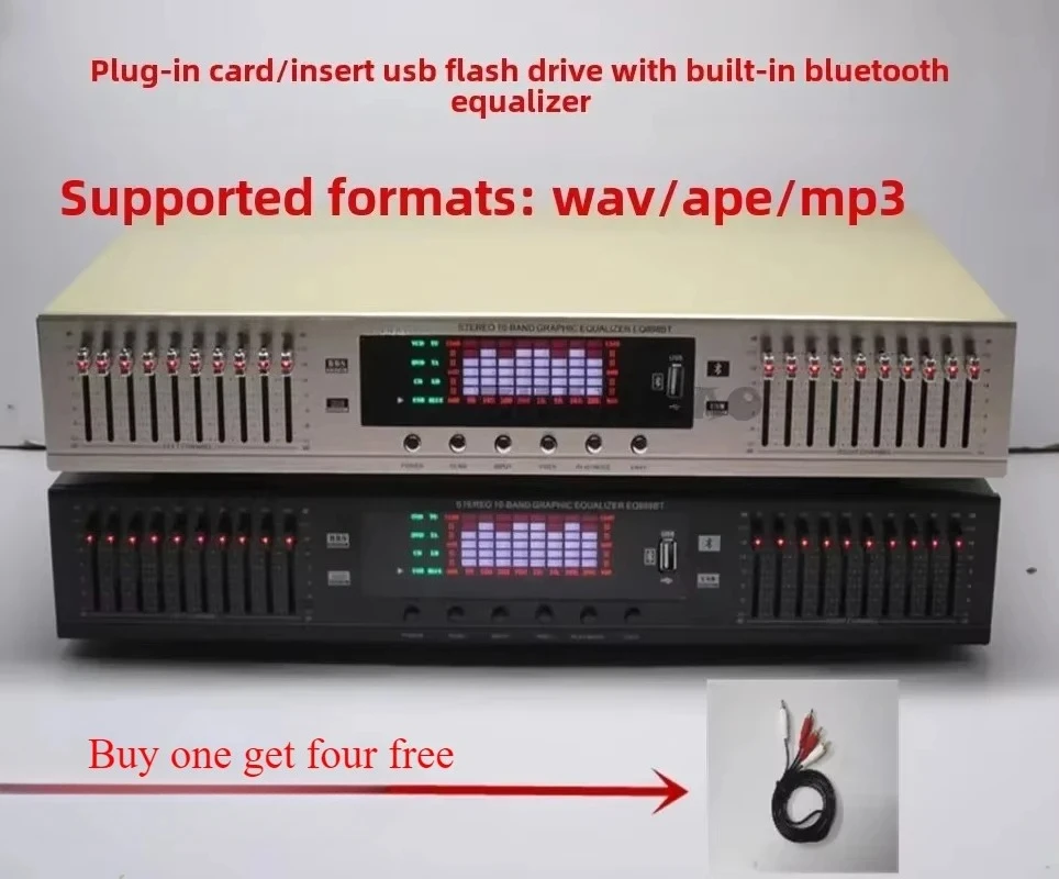 

20 Segment USB Flash Drive with Built-in Bluetooth Stereo, High Medium and Low Frequency Adjustment HiFi Fever Home EQ Equalizer