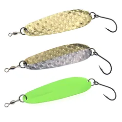 Fishing spoon silver/Gold Copper Spoon Fishing Lure 20g Metal Jig Artificial Bait Hard Jigging  Saltwater Sea Tackle