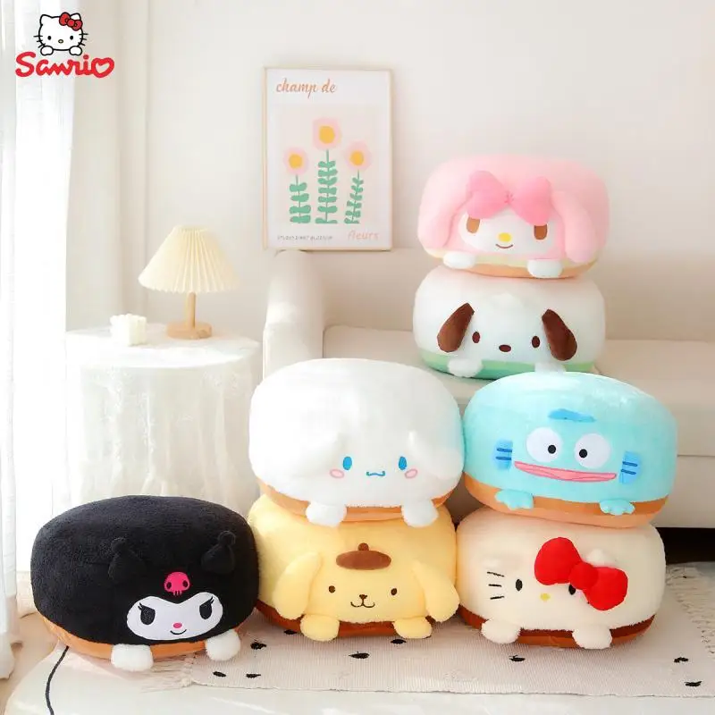 Cartoon Anime Sanrios Plush Hello Kittys Cinnamoroll Kuromi Kawaii Cute Girl Heart Cushion Cushion Small Stool Cushion Gift