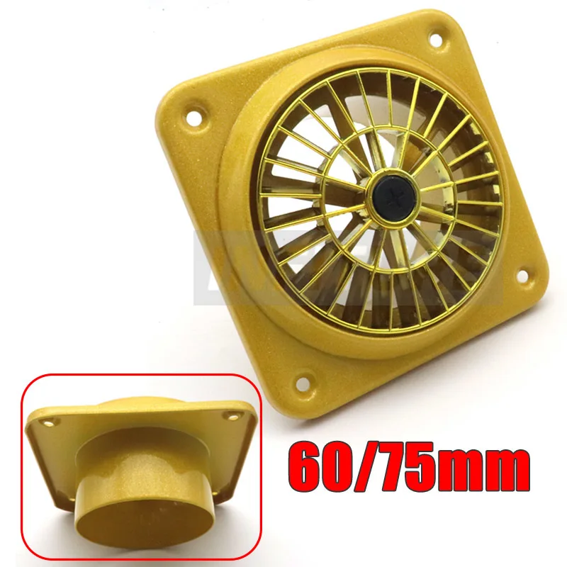 60mm 75mm Car Diesel Heater Conditioner Ducting Warm Air Vent Outlet with Fan Gold Silver For Webasto Car Truck Camper VAN