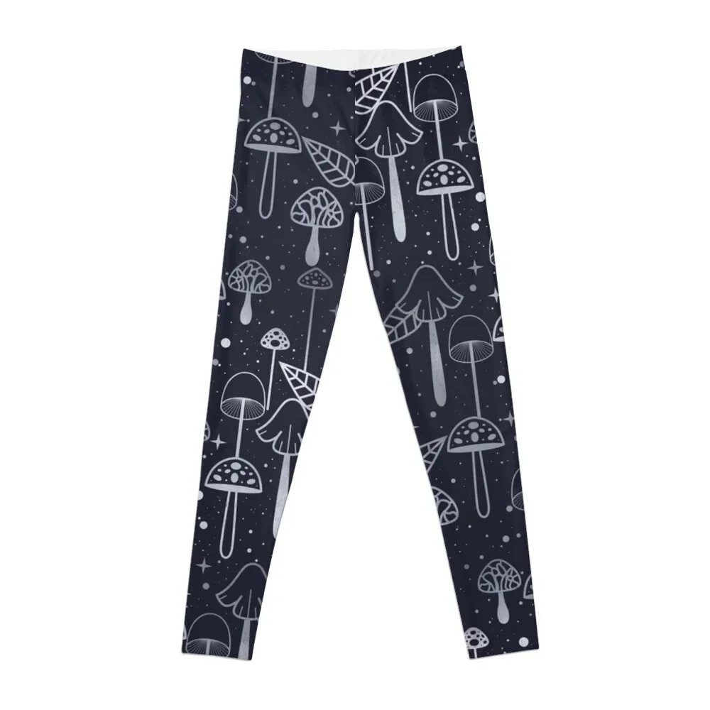 

Silver Mushrooms Leggings gym's sportswear Women's sportswear Women's high waist sports for Womens Leggings