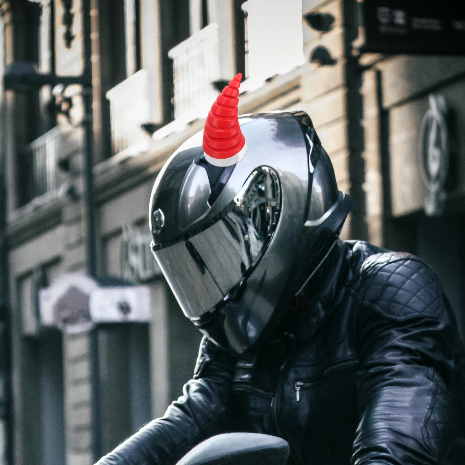 

Horns for Motorcycle 3D Suction Cup Decoration & Car Accessories Bike with Red Plastic