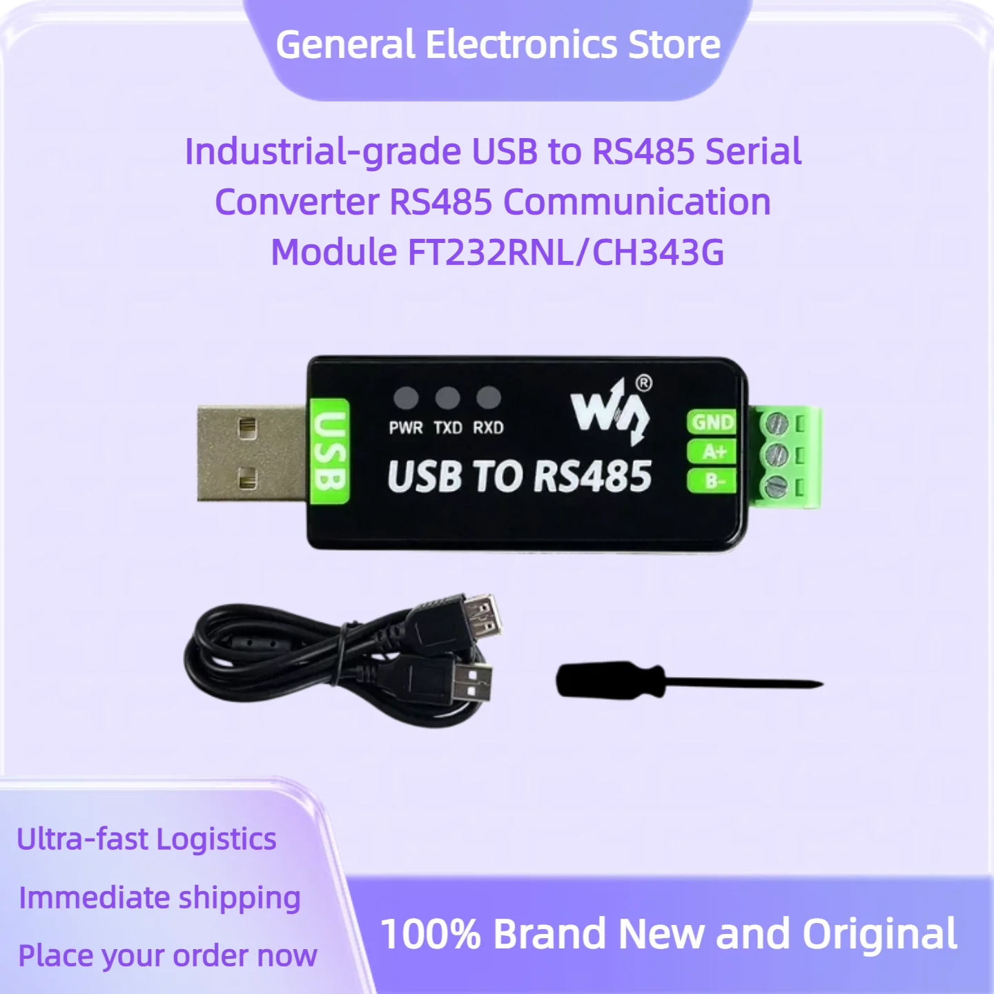 Industrial-grade USB to RS485 Serial Converter RS485 Communication Module FT232RNL/CH343G