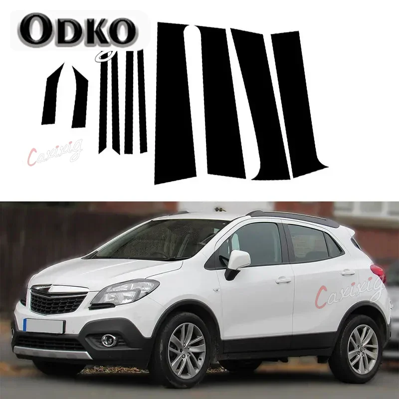 

10Pcs Car Pillar Posts for Opel Mokka J13 Buick Encore 2013 2014 2015 2016 2017 2018-2022 Door Window Trim Stickers Auto Styling