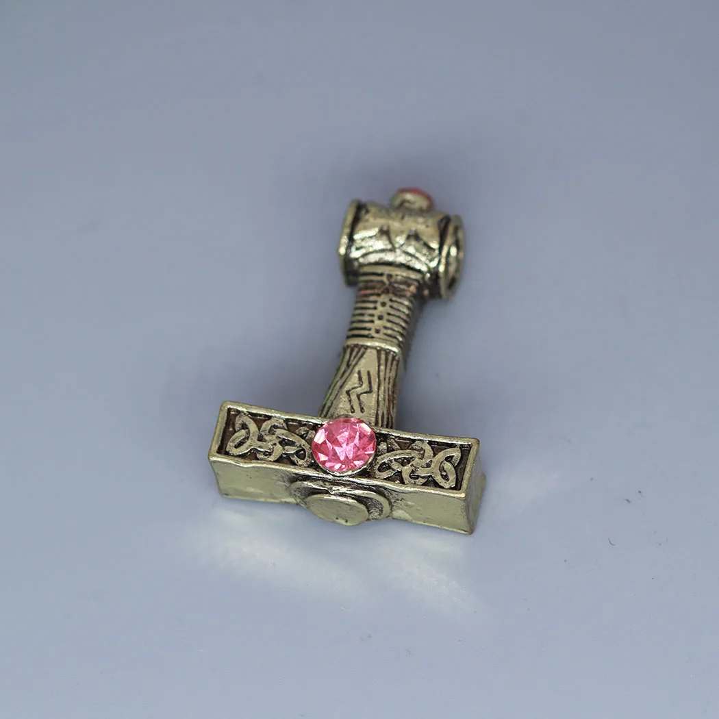 3Pcs/lot Pink Zircon Crystal Axe  Charm Pendant For DIY Necklace Earrings Handmade Jewelry Making - view 4
