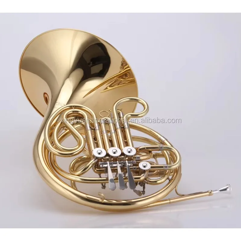 Instrumentos musicales profesionales de cuerno francés doble de 4 teclas