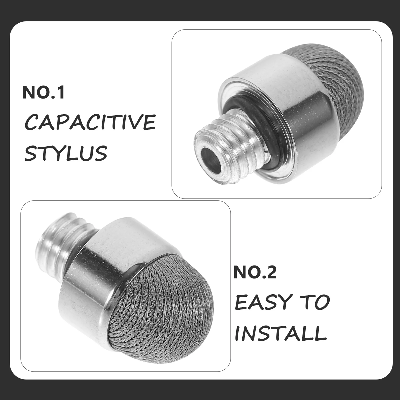 5Pcs Touch Screen Pen Tips Wearresistant Fiber 7mm Mesh Tip Replacement for Sketching Engineering Touch Screen Pen Tips