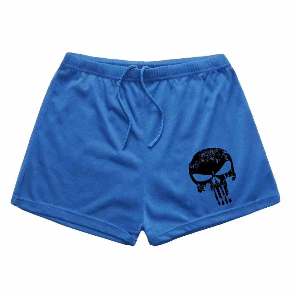 2024 New Summer Men\'s Running Shorts Bodybuilding Workout Jogging Pants Gym Skull Animal Shorts Men Clothing  Streetwear Pants