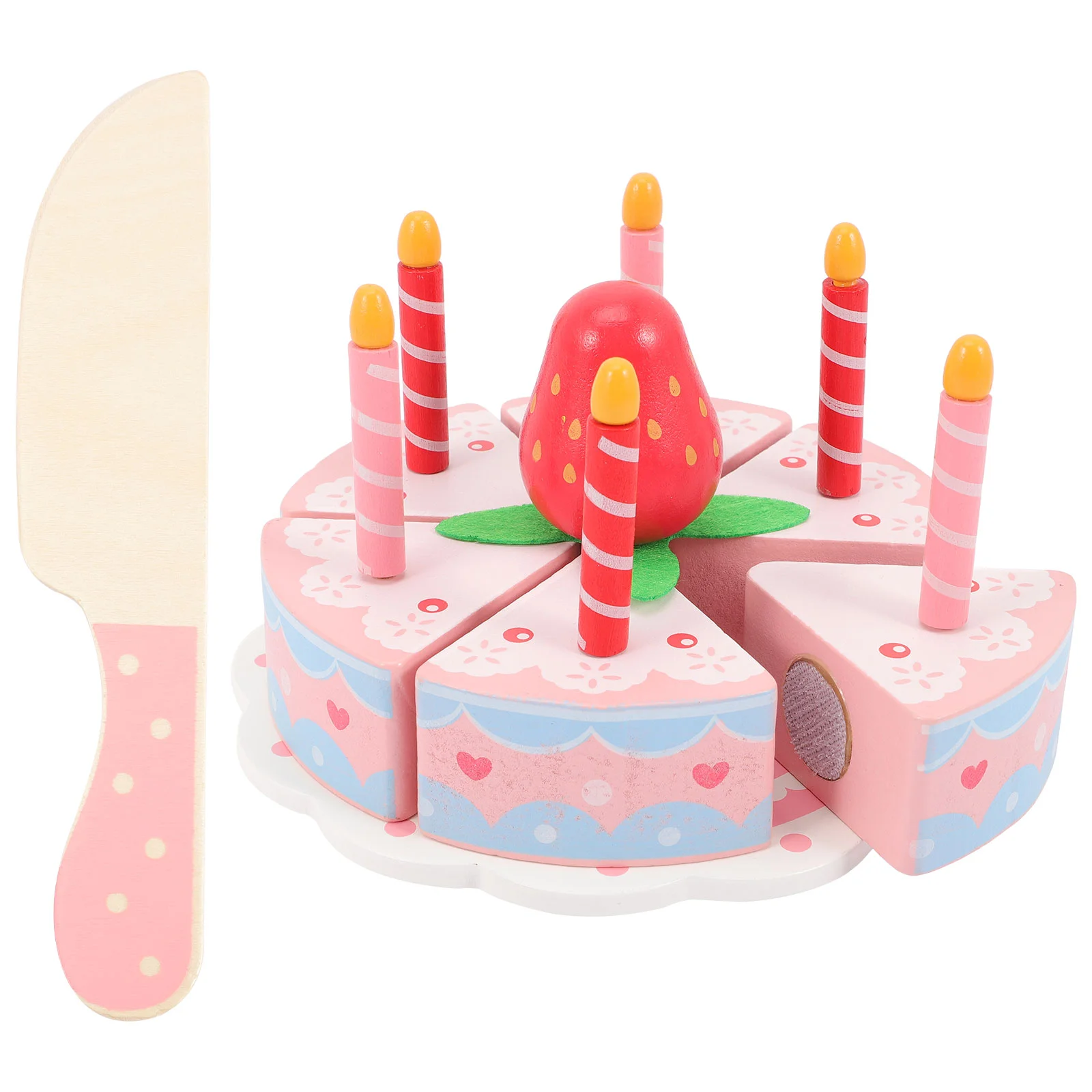 Faire semblant de jouer à un gâteau d'anniversaire, jouet en bois, jouets de simulation pour enfants, puzzle de coupe pour enfant