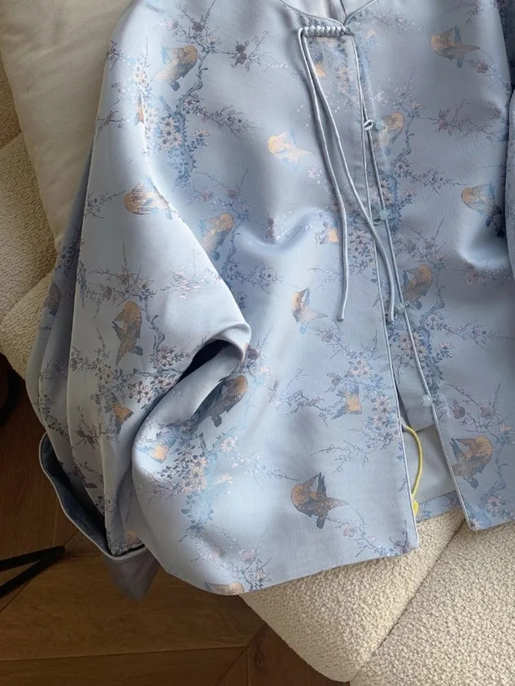 

New Chinese Sle round Ne Patchwork Embroidery Coat Men Women Spring Autumn Vintage High End Small ence National Sle...