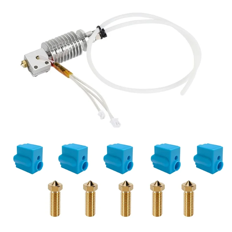 New Hotend Kit for Anycubic Vyper,3D Printer Assembled Hotend Kit with 5PCS Silicone Socks and Nozzles for Vyper 3D Printers