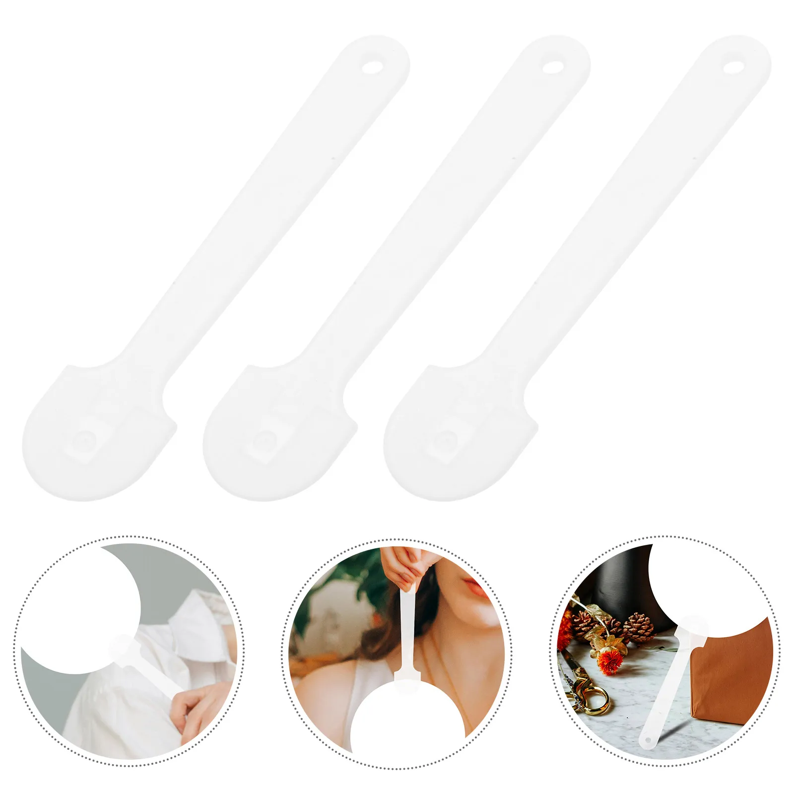 

50Pcs Clear Durable Fan Sticks Ergonomic Grip for DIY Handcrafts Outdoor Gatherings Decorative Events Fan Sticks