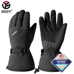 Guantes de esquí profesionales para hombre, manoplas térmicas de invierno, impermeables, para caza, Snowboard, esquí, bicicleta de carretera