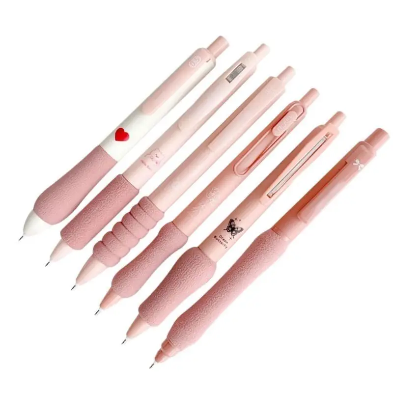 

Set of 6 Refillable Gel Pen Quick Dry Retractable Gel Pen 0.5MM Comfortable Grip Smooth to Write for Writing Journaling