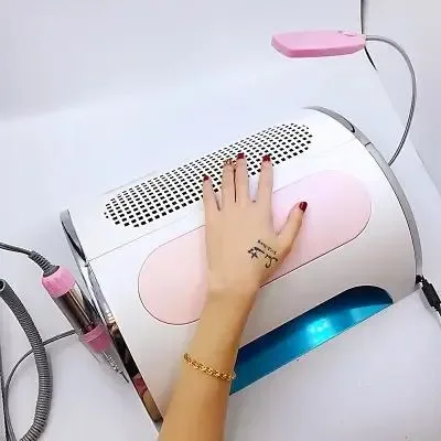 4 In1 Electric Nail Making Machine Nail Powder Cleaner Lamp