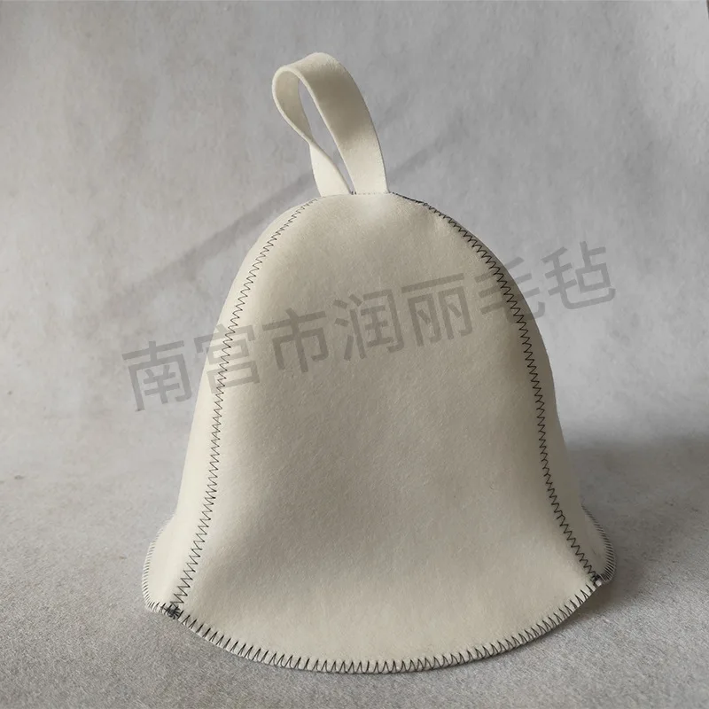 

2 Pcs Sauna Hat Felt Headwear for Hair Steam Pad Simple Protection Indoor Accessories Hairwashing Cap