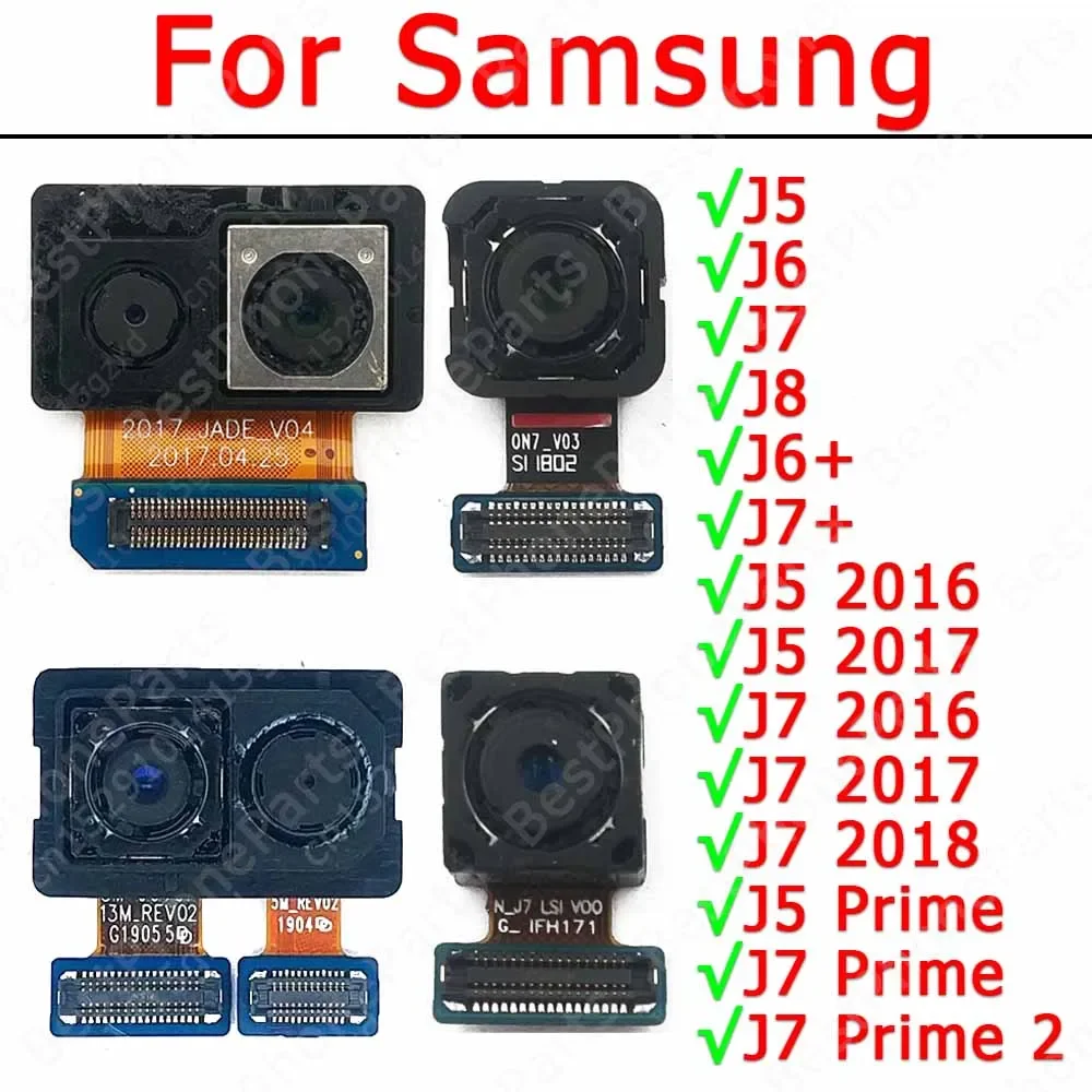 Tylna kamera do Samsung Galaxy J5 J6 + Plus J7 Prime 2 J8 2016 2017 2018 G610 G611 J810 części zamienne do modułu aparatu