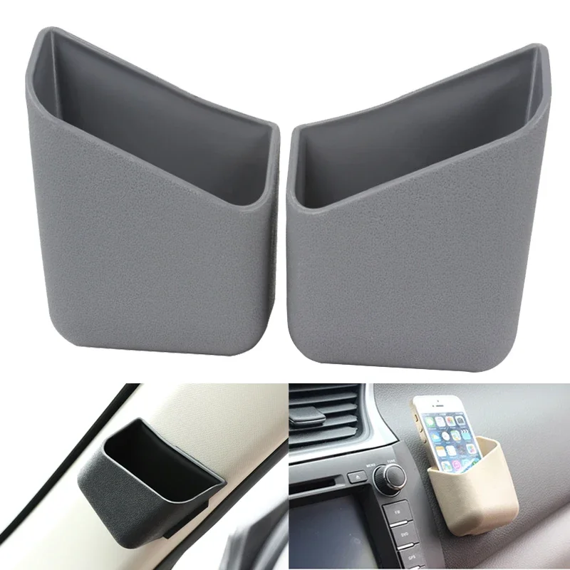 2pcs Car Organizer Auto Truck Pillar Storage Box Cigarette Phone Glasses IC Card  Holder Organizers Bag Car Styling Accessories