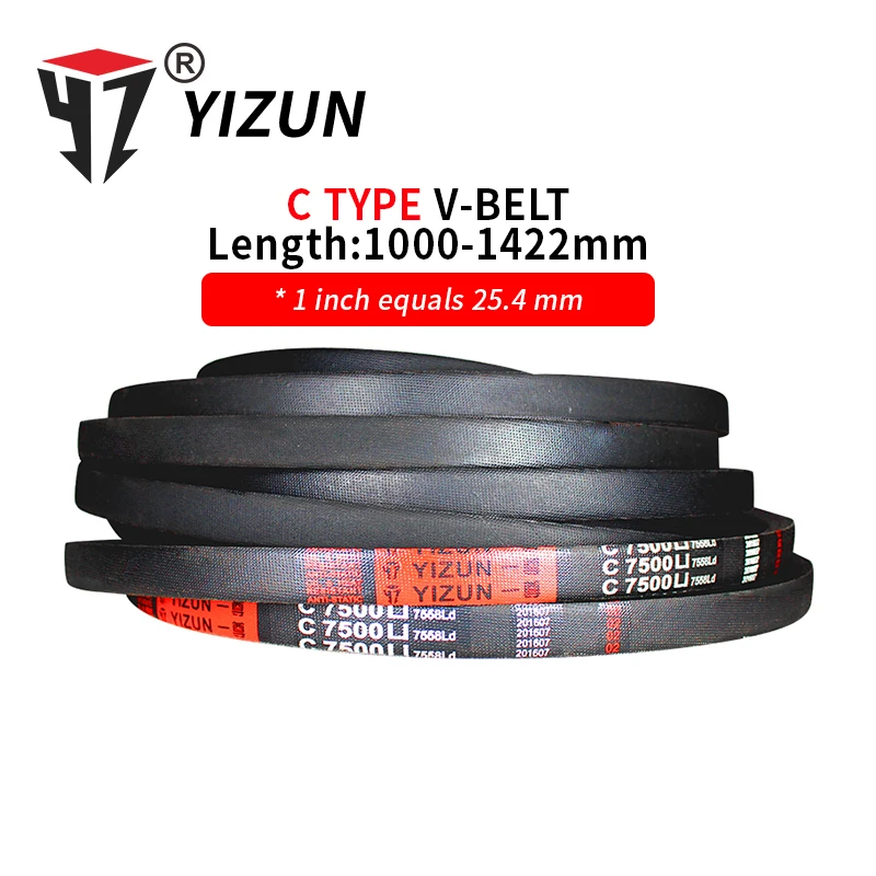 YIZUN C Type C1000~1422mm Hard Wire Rubber Drive Inner Length Girth Industrial Transmission Agricultural Machinery V Belt