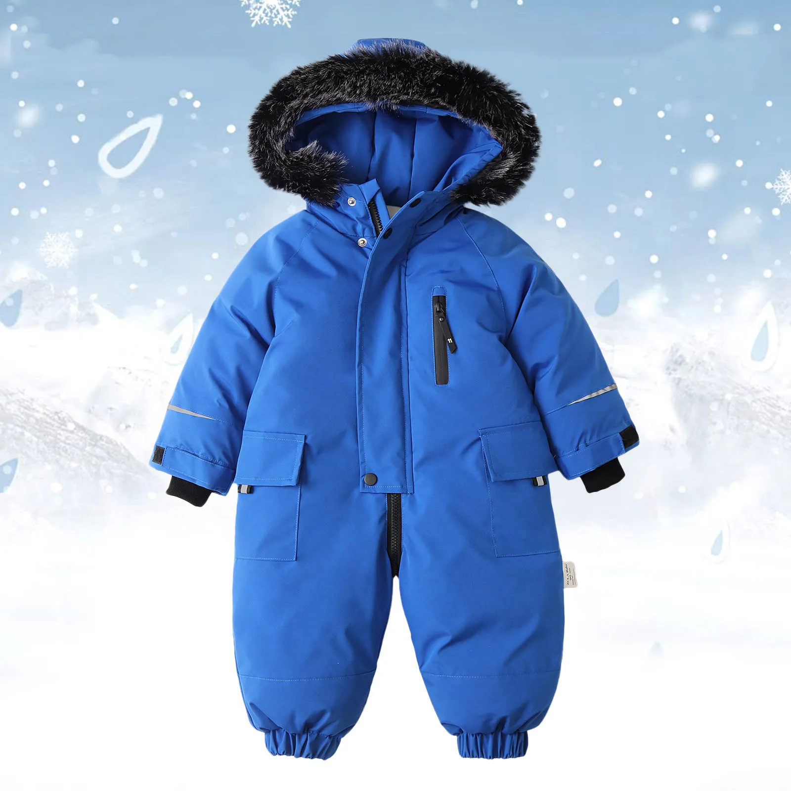 

Baby Snow Suits Winter Overalls for Newborns Children Snow Wear Thick Jumpsuits Boys Girls Ski Snowsuit Down Jackets Coats 0-3Y