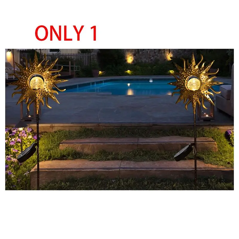 2026 + أضواء الشمس الشمسية حديقة في الهواء الطلق مقاوم للماء أوتاد زخرفية معدنية للفناء ساحة الممشى في الحديقة فناء عيد الحب