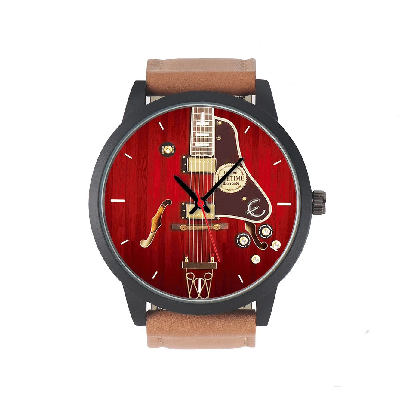 Guitar Men's Quartz Wrist Watch Unique Private Custom Gifts for Men Watch Family Gift Souvenir Individuality Wach