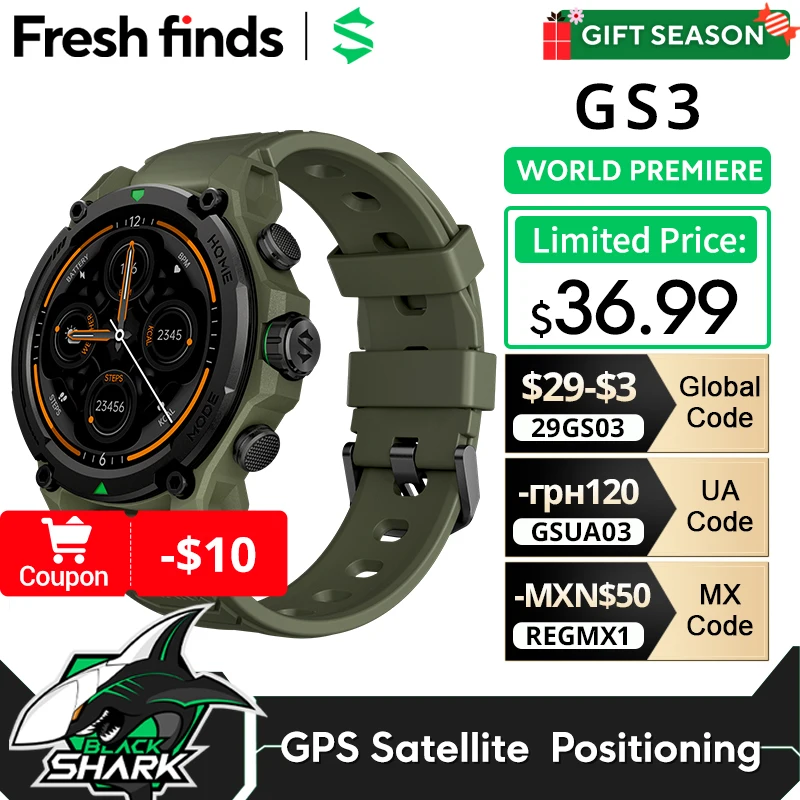 [World Premiere]Blackshark GS3 Smart Watch Global Version 1.43\