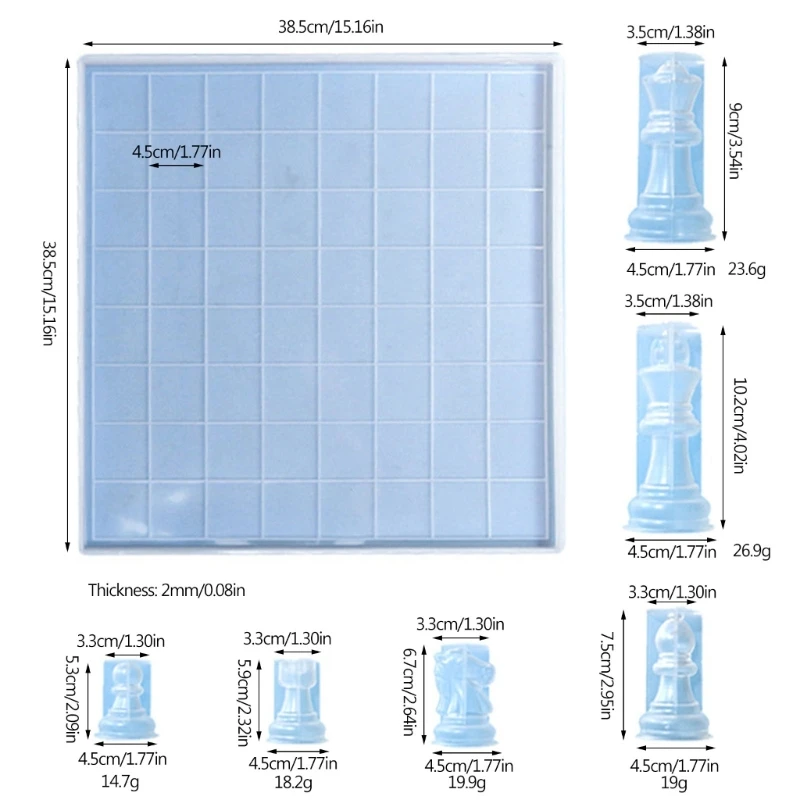 Chess Sets Resin Silicone Molds Board Game Moulds Large Chess Mold Chess Piece Mould Silicone Material for Epoxy Resin