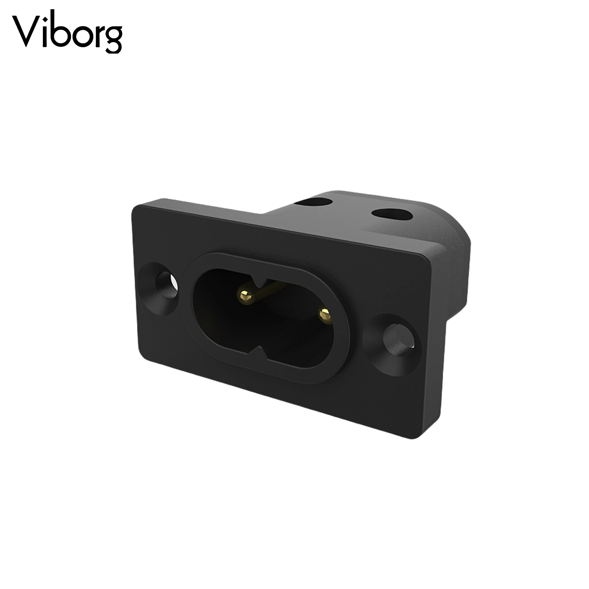 1pc Viborg Hi-End VI08G 2pin Male AC Power Socket Pure Copper Gold Plated IEC320 C7 Electrical Receptacle DIY Kits