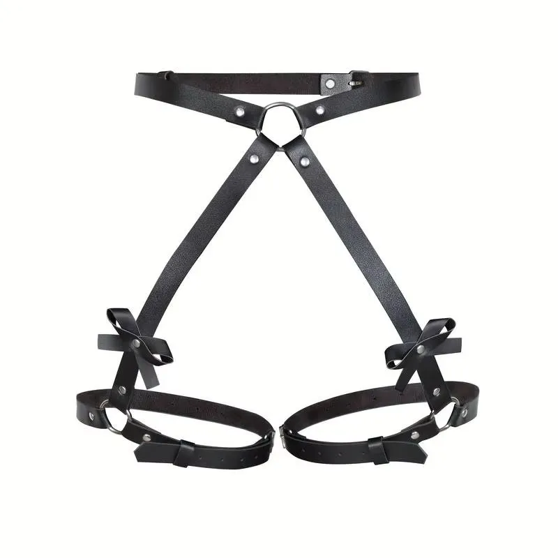 PU Leather Leg Harness Body Bondage Women Lingerie Sexy Thigh Garter Belt Punk Rave Sword Belt Gothic Fetish Clothing Accessorie