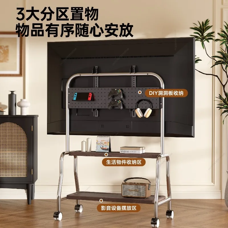 TV mobile bracket, movable vertical floor type pulley cart, TV bracket, TV hanger universal