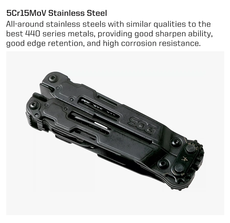 SOG 21-in-1 Professionelles Multitool mit Säge, Schraubendreher-Sets, Klappmesser, EDC Multifunktionszange, Handwerkzeuge, Taktische Ausrüstung – Detail 11