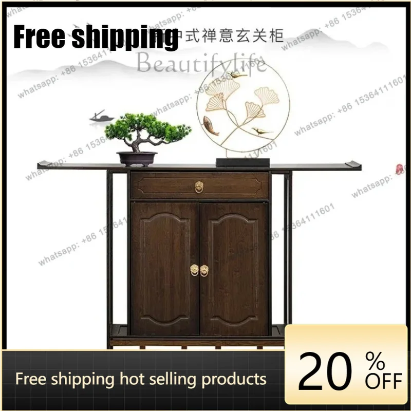 jj4 New Chinese-style entrance end view table narrow strip table designer high-end simple new model