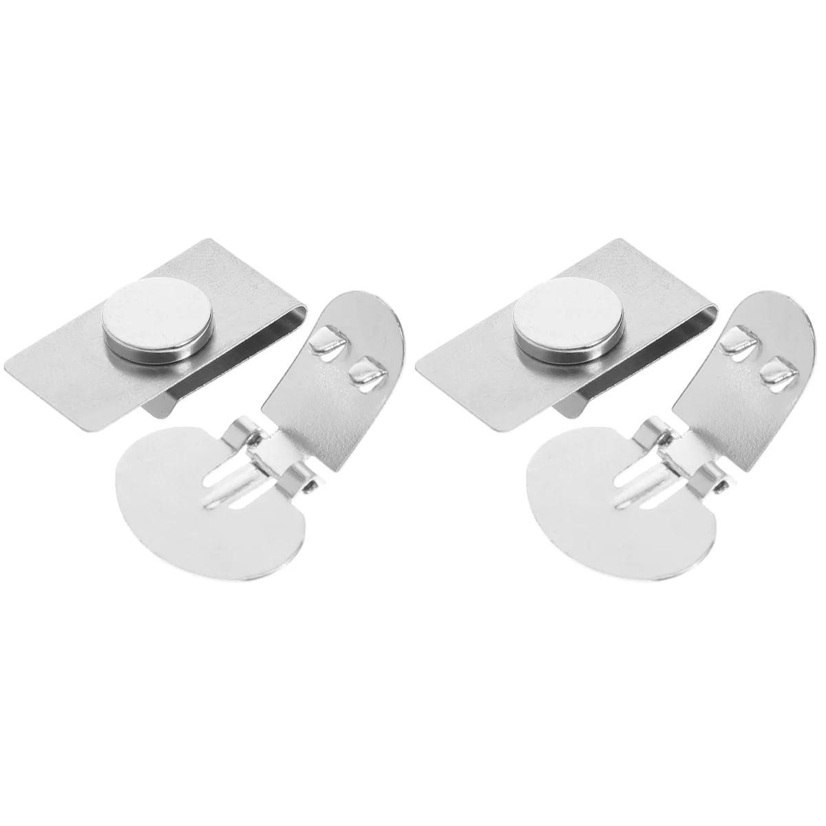 2 คู่ Magnetic Tie คลิปคลิปเสื้อผูกที่มองไม่เห็นสําหรับแมว Stays Men Fastener Bar