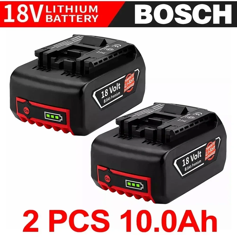 Hoge Prestaties voor BOSCH 18V 10Ah LITHIUM-ION BATTERIJ GBA 18v 10Ah Professionele GBA GSR GSB BAT609 Oplaadbare Batterij