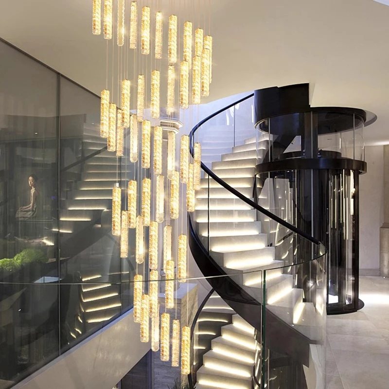 Nordic home decoration, stair chandelier, living room and dining room Pendant lights, ceiling light, indoor lighting image 2