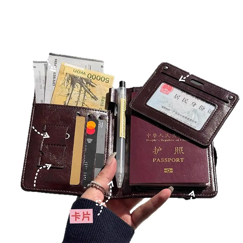 

Новый многофункциональный держатель для паспорта 2026 года, интегрированная дорожная сумка для паспорта, держатель для авиабилетов и удостоверений личности