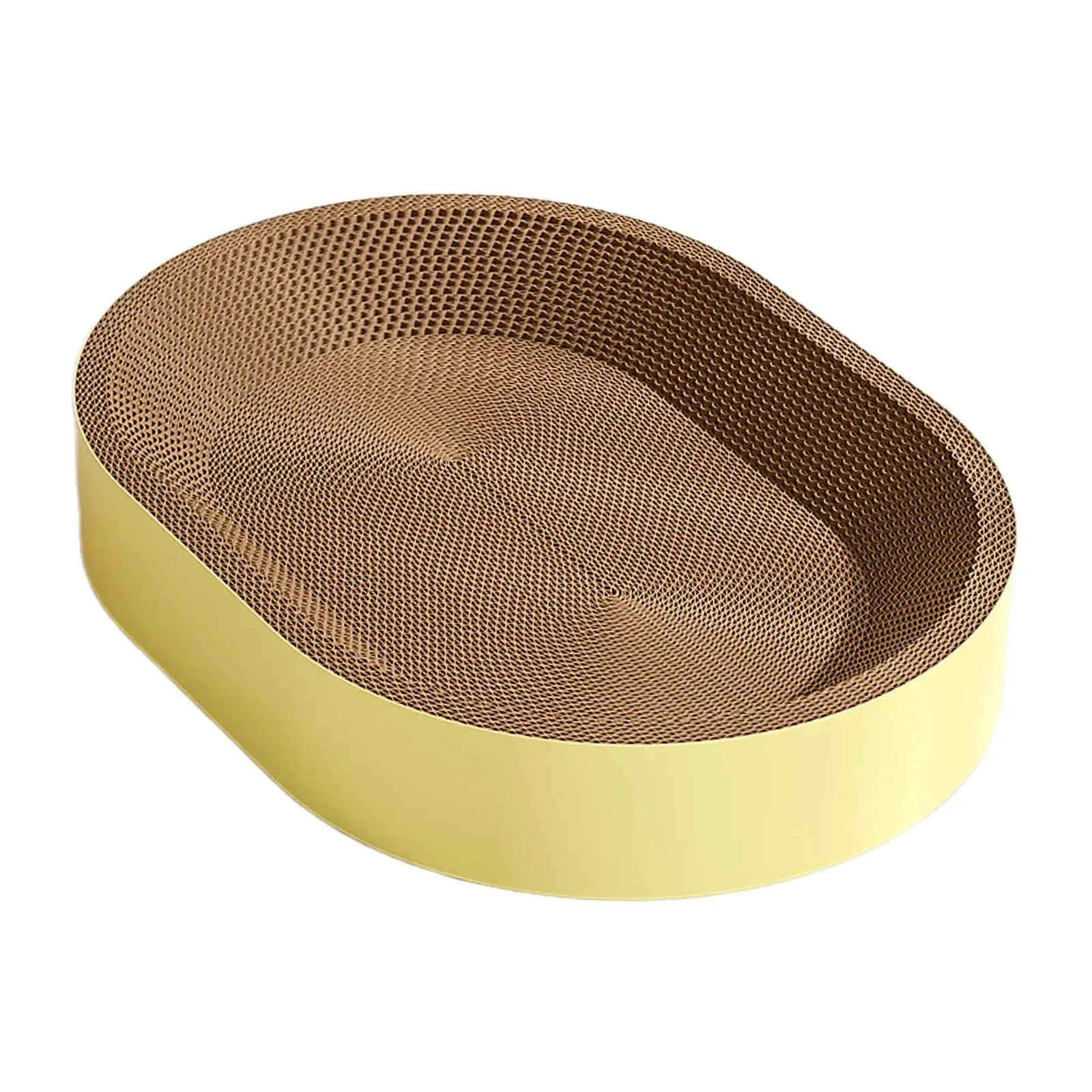 Oval Cat Scratcher Bed Corrugated Scratching Board for Indoor Cats Bowl Pet Supplies Training Toy Corrugated Scratching Board