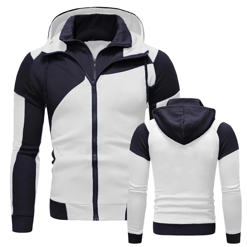 Jaket Ritsleting Kasual Olahraga Pria Fashion Jaket Sweter Pria Jaket Hoodie Longgar