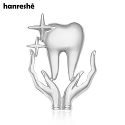 Hanreshe Dental Tooth Pin Brooch Oral Care Jewelry Creative Lapel Backpack Teeth Badge Medical Gifts for Dentists Doctor Nurse