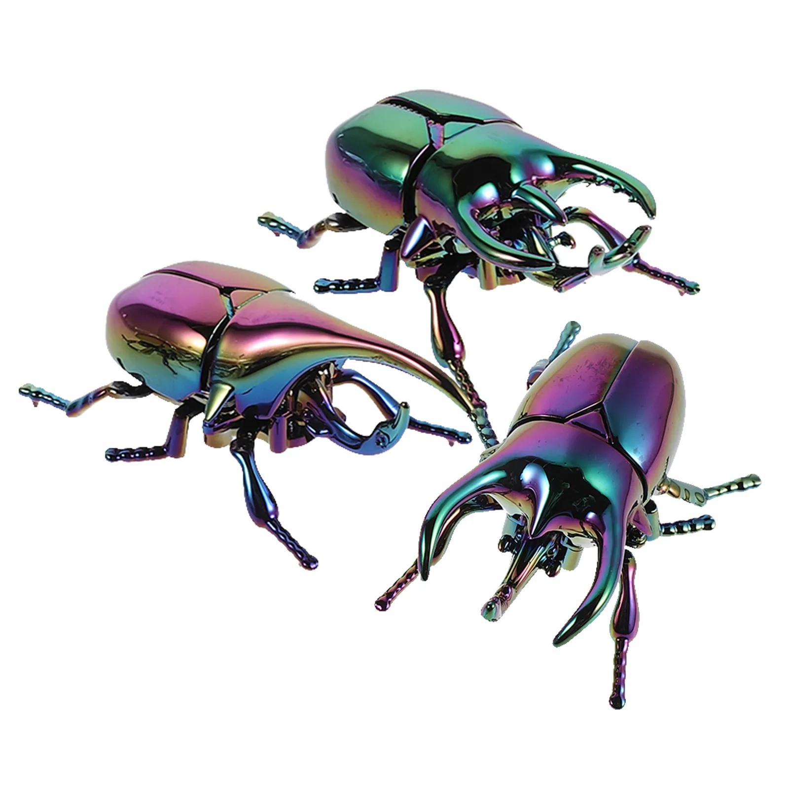 

3Pcs Lifelike Wind Up Beetle Simulation Insect Clockwork Crawling Party Favor Educational Mechanical Plastic Bug