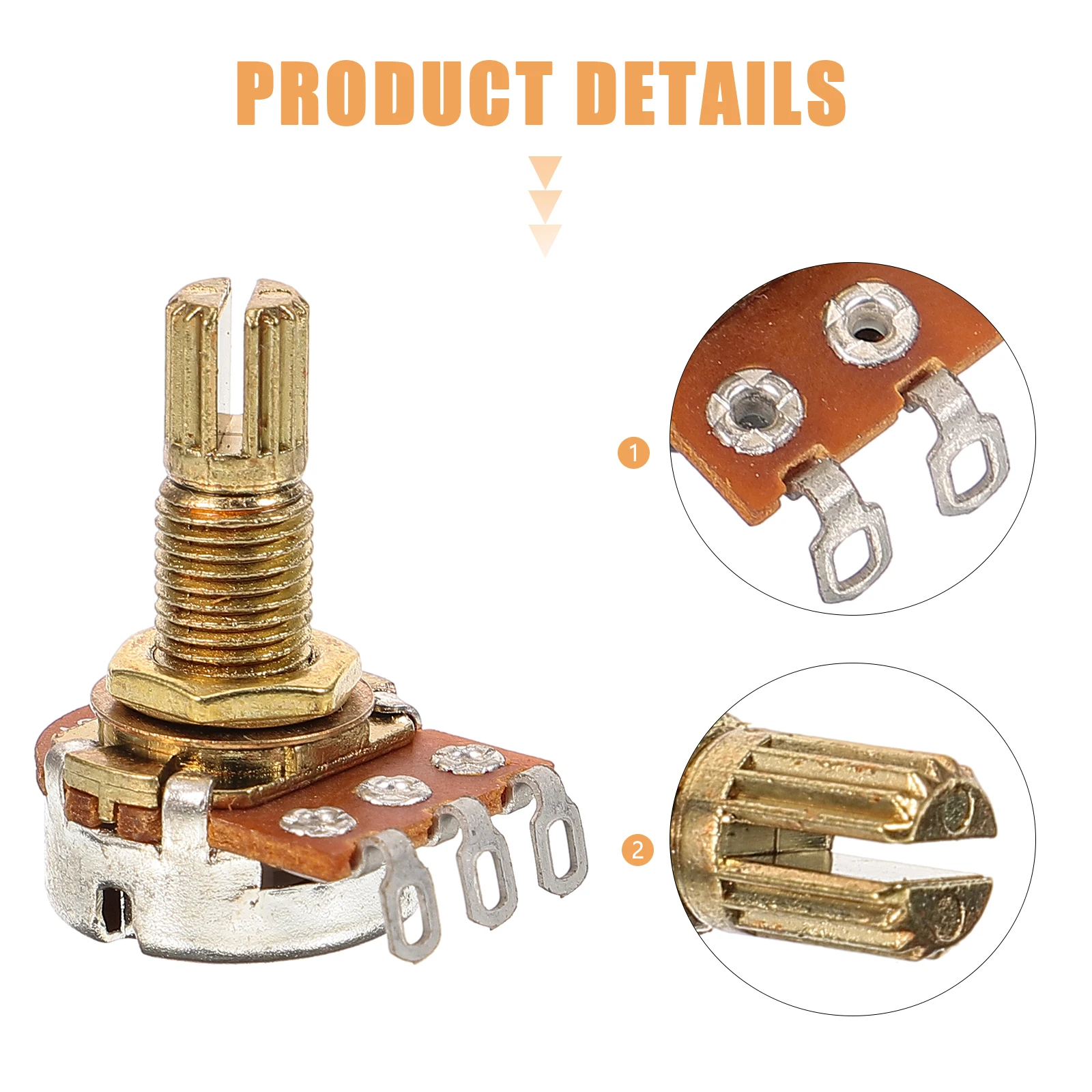 

Guitar Replacement Parts Potentiometer Volume Control Short Split Shaft Audio Pots