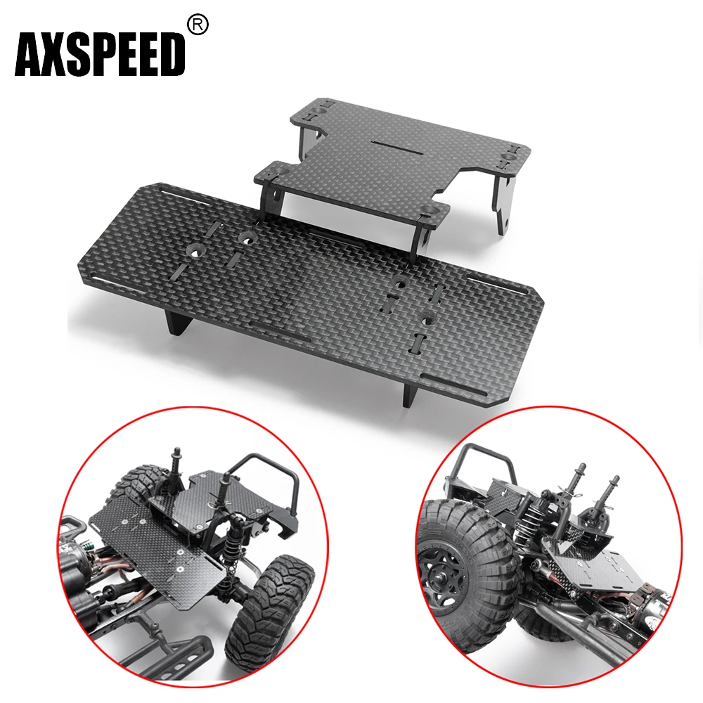 AXSPEED Front Mounted Carbon Fiber Battery Plate Panel for 1/10 Axial SCX10 SCX10II 90046 90036 90028 90027 90022 90021
