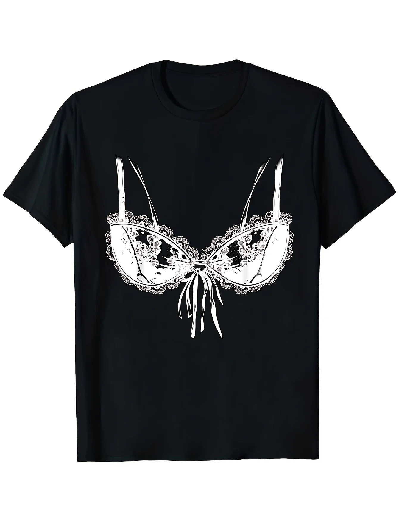 2026 Men'S Gothic Victorian-Style Corset T-Shirt - Features a Lace Collar And Lace-Inspired Buckle Belt, Short Sleeves, Round Ne