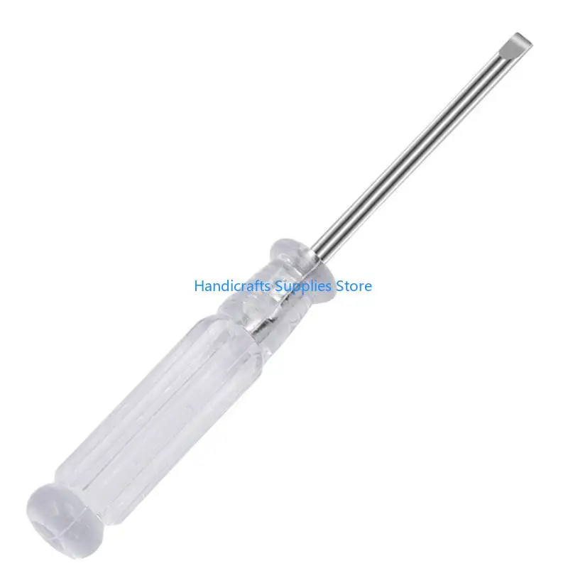 R1WA Small Mini Screwdriver with Transparent Handle Anti-skid Home Appliance Repair