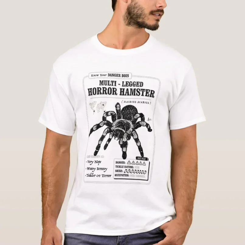 Multi-Legged Horror Hamster Funny Tarantula T-Shirt New 100% Cotton O-Neck Summer Short Sleeve Casual Mens T-shirt Size S-3XL