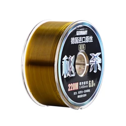 220m 0.8#-10.0# Nylon Line Fluorocarbon Competion Fishing Line Super Strong Pull Sinking Sea Angeln Line Pesca Accesorios Mar